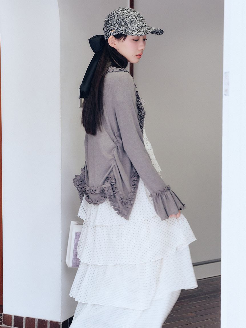 FURFUR「ケープセットティアードドレス」|ドレス|