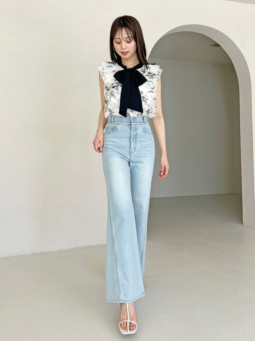 SNIDEL「【00サイズあり】Sustainableストレッチフレアデニムパンツ」|デニム|LBLU