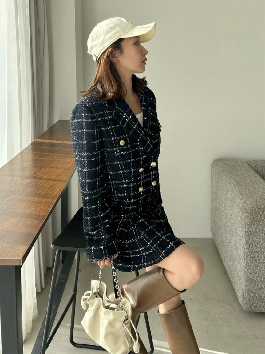 SNIDEL「バリエツイードジャケット」|テーラードジャケット|