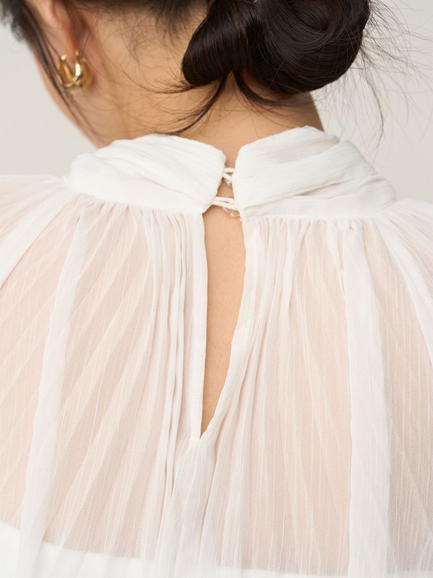 SNIDEL「レーストリムシフォンセットアップ」|ワンピース|