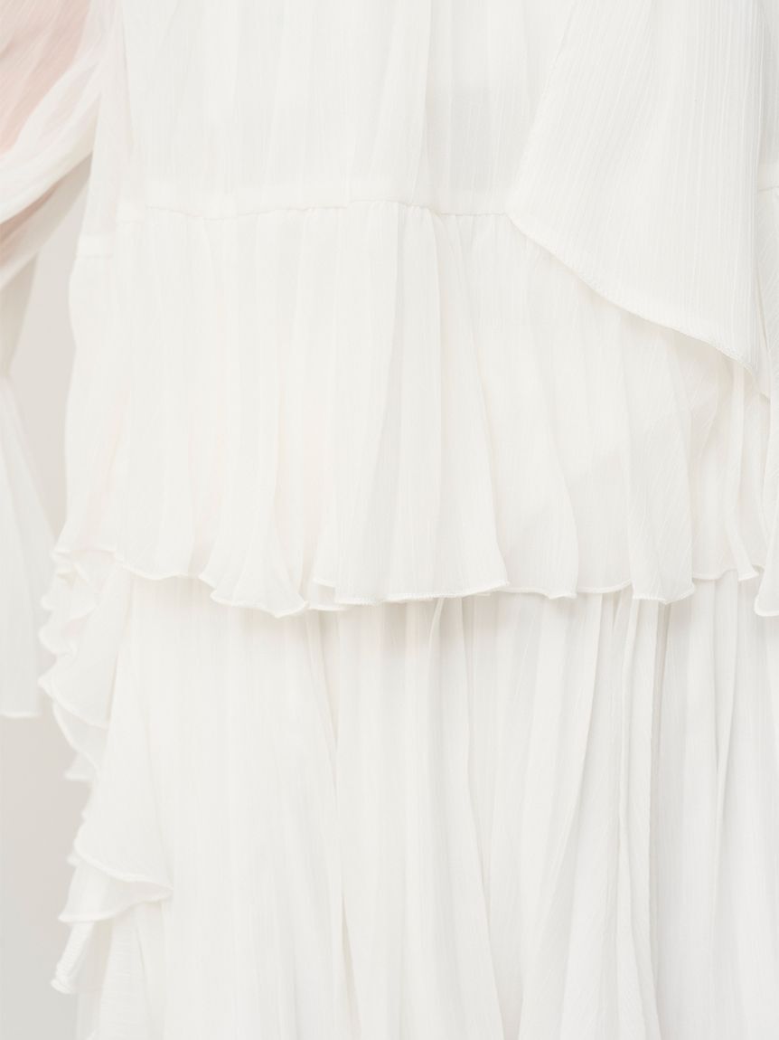 SNIDEL「レーストリムシフォンセットアップ」|ワンピース|