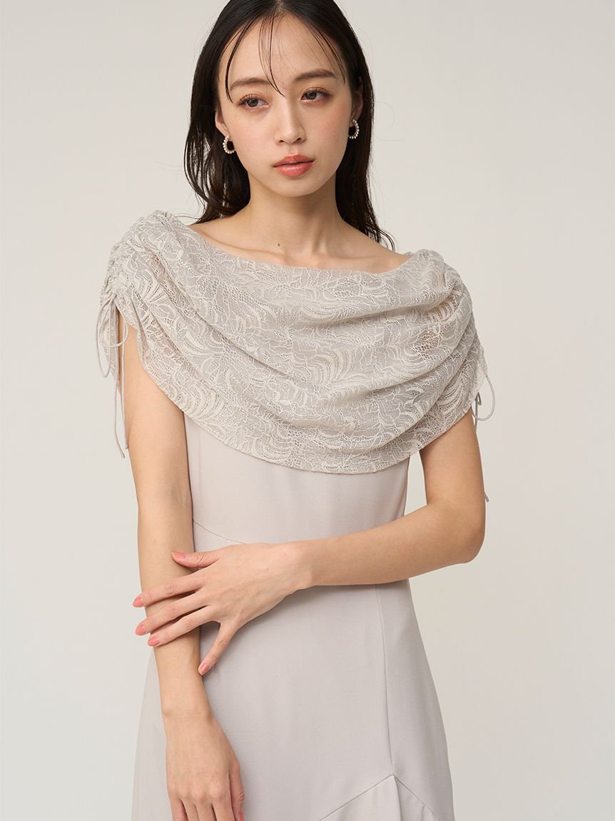 SNIDEL「ドレープケープマーメイドドレス」|ドレス|