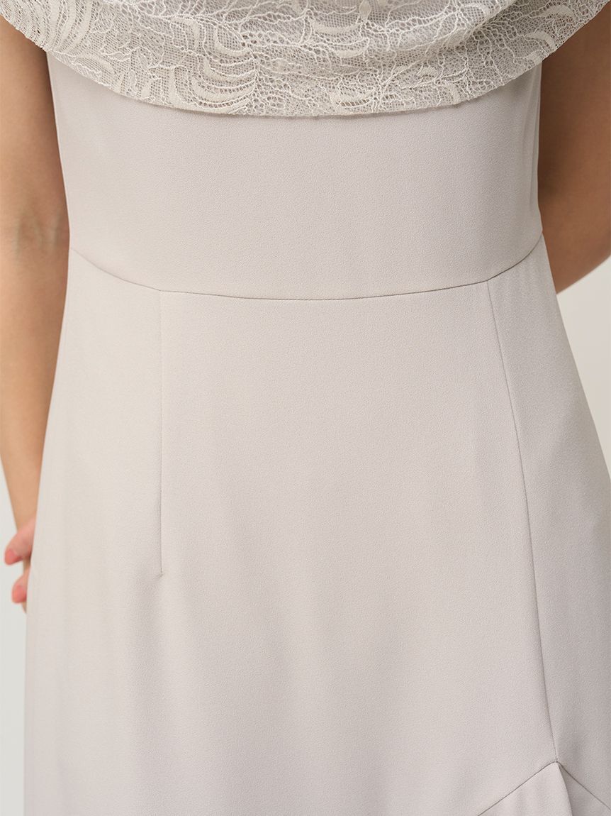 SNIDEL「ドレープケープマーメイドドレス」|ドレス|