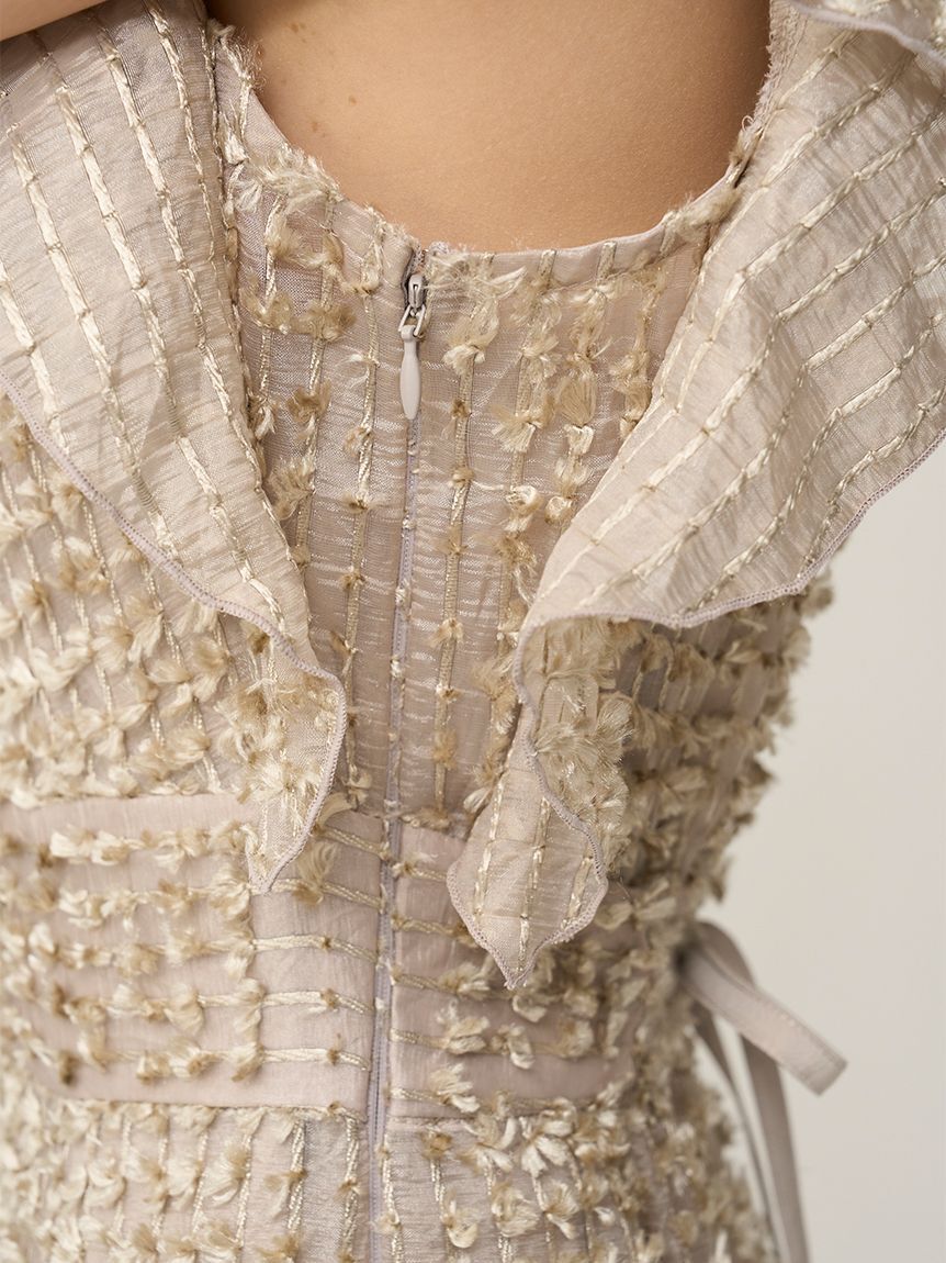 SNIDEL「ファブリックフリルドレス」|ドレス|