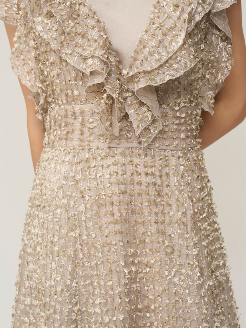 SNIDEL「ファブリックフリルドレス」|ドレス|