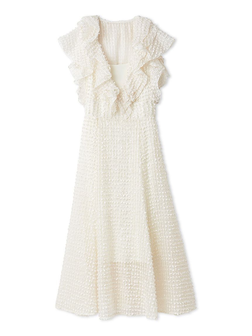 SNIDEL「ファブリックフリルドレス」|ドレス|
