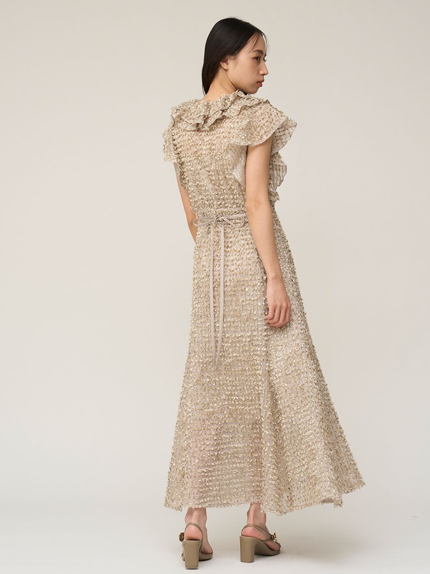 SNIDEL「ファブリックフリルドレス」|ドレス|