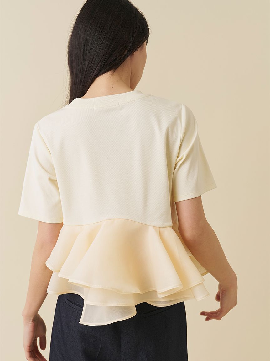 SNIDEL「ドッキングペプラムカットプルオーバー」|Tシャツ・カットソー|