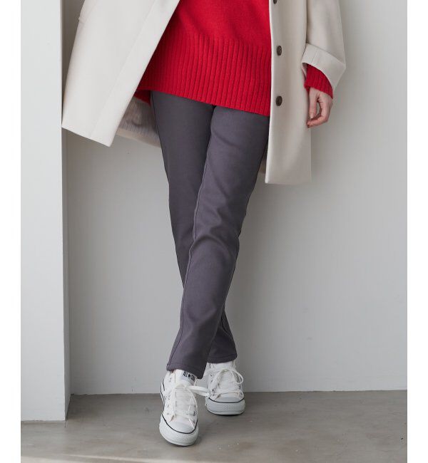 ikka「ボンディングスキニーパンツ」|その他|チャコール