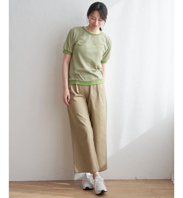 ikka「ハニカム柄ジャガードカットソー」|その他|