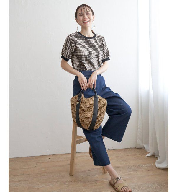 ikka「ハニカム柄ジャガードカットソー」|その他|