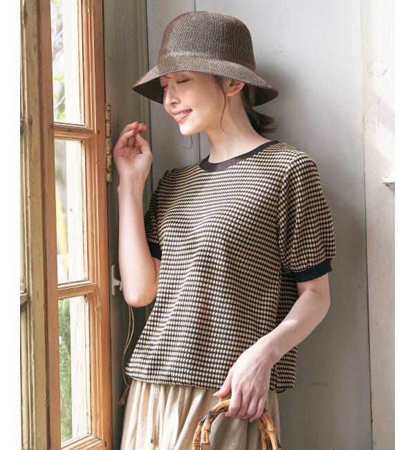 ikka「ハニカム柄ジャガードカットソー」|その他|