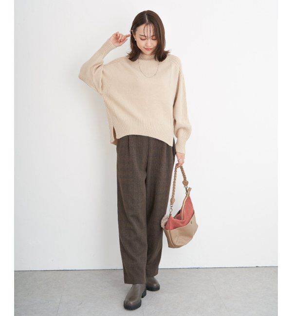 ikka「サイドスリットニットプルオーバー」|プルオーバー|