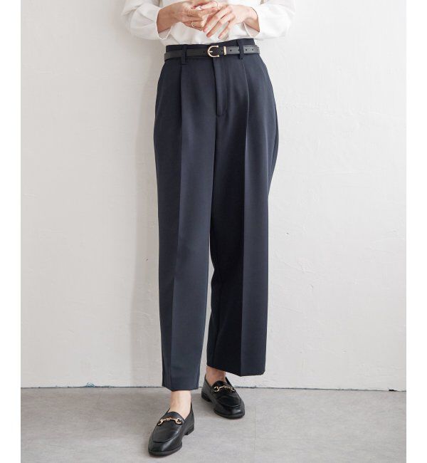 IKKA LOUNGE「ウォッシャブルワイドパンツ」|その他|ネイビーブルー