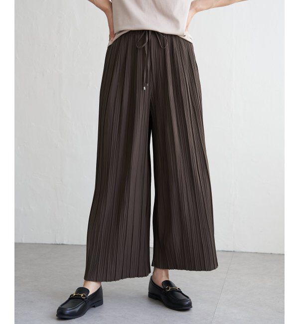 ikka「さらっとプリーツワイドパンツ」|その他|