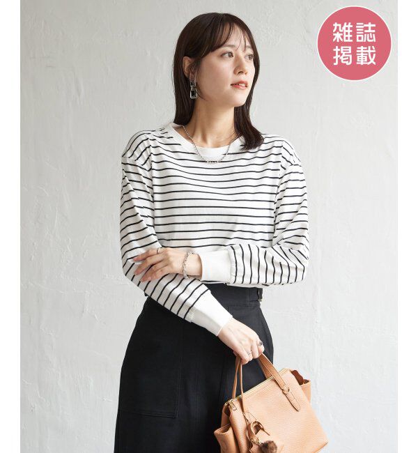 ikka「コットンUSA裾ラウンドロンT」|Tシャツ・カットソー|ソノタ