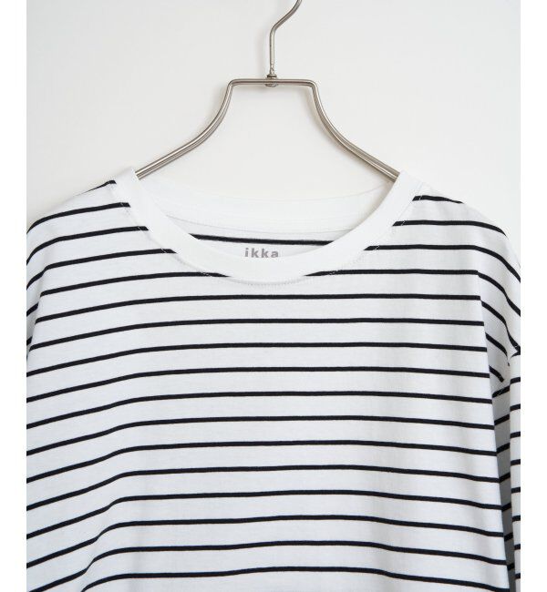 ikka「コットンUSA裾ラウンドロンT」|Tシャツ・カットソー|