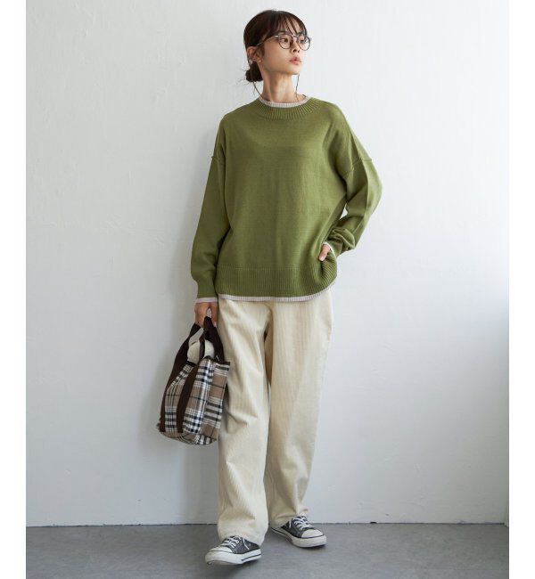 Lbc with Life「配色リブプルオーバー」|カーディガン|