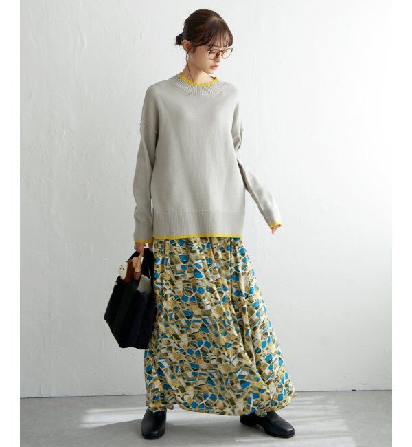 Lbc with Life「配色リブプルオーバー」|カーディガン|