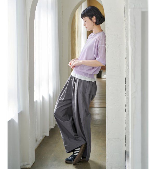 Lbc with Life「シアー配色ステッチプルオーバー」|カーディガン|