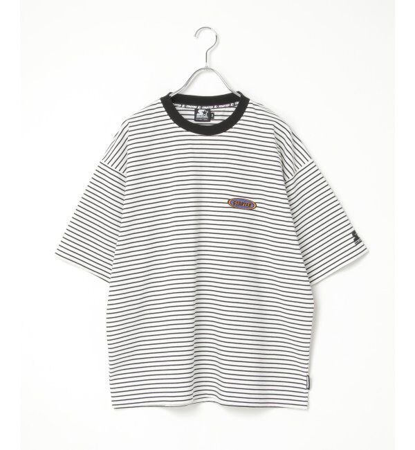 VENCE share style「STARTER BLACK LABEL スターターブラックレーベル ボーダー刺繍Tシャツ」|Tシャツ・カットソー|