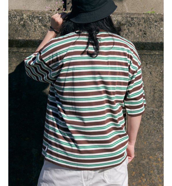 VENCE share style「STARTER BLACK LABEL スターターブラックレーベル ボーダー刺繍Tシャツ」|Tシャツ・カットソー|