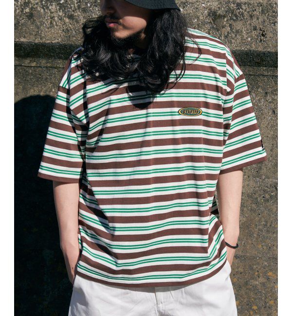 VENCE share style「STARTER BLACK LABEL スターターブラックレーベル ボーダー刺繍Tシャツ」|Tシャツ・カットソー|