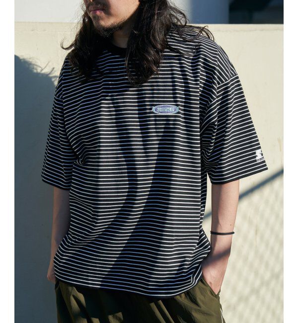 VENCE share style「STARTER BLACK LABEL スターターブラックレーベル ボーダー刺繍Tシャツ」|Tシャツ・カットソー|