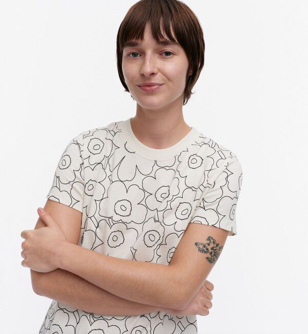 Marimekko「Heleys Piirto Unikko Tシャツ」|シャツ・ブラウス|