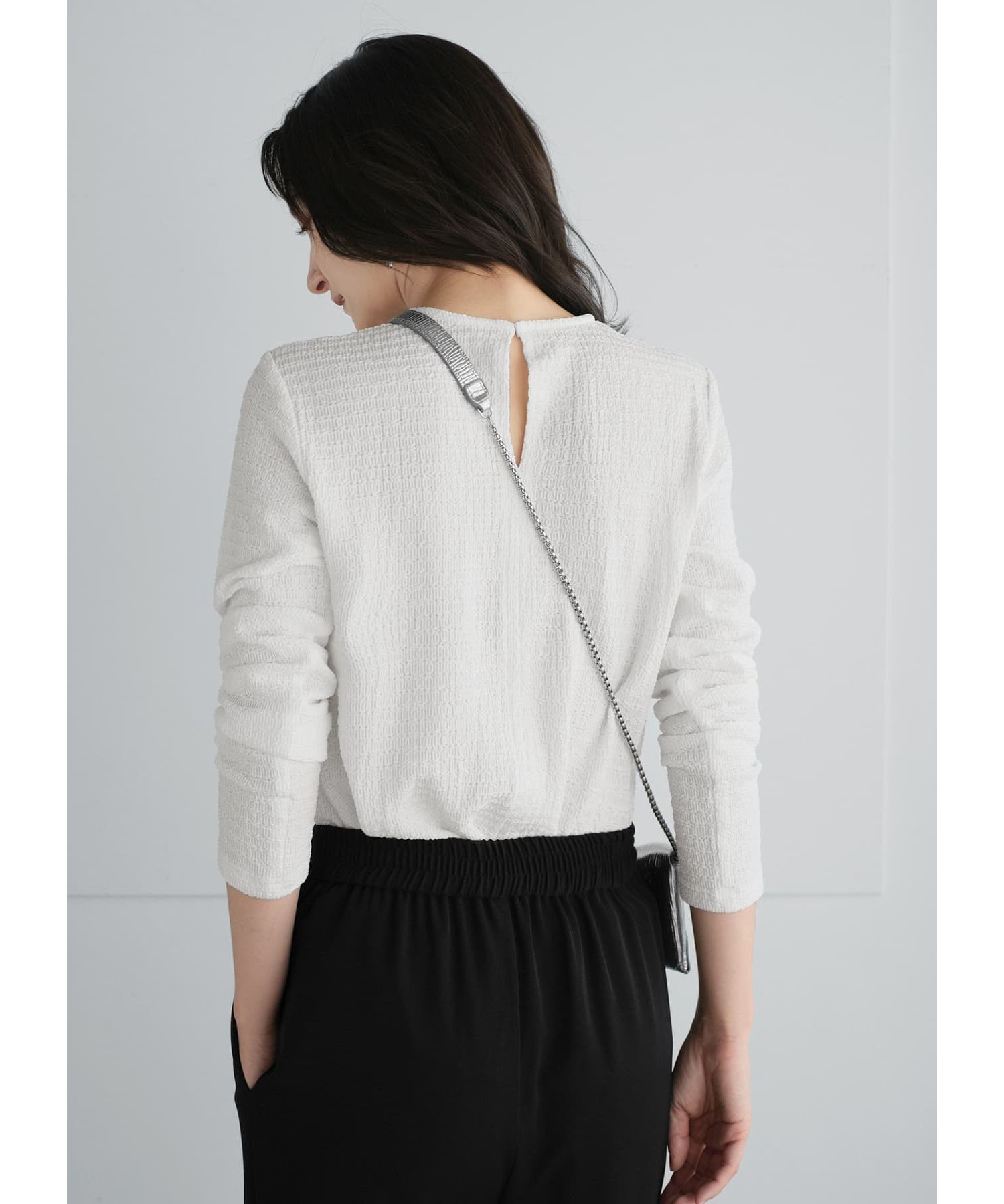 STYLE DELI「凹凸生地の長袖カットソートップス」|Tシャツ・カットソー|