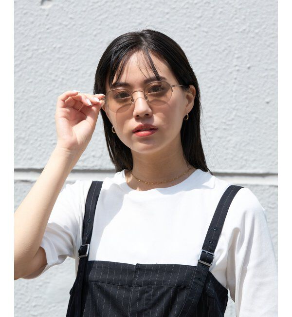  「SUNCUTGlasses/UV100%CUT サングラス カラーレンズ メタルフレーム UVカット 紫外線対策 Zoff」|サングラス|