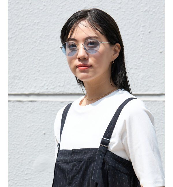  「SUNCUTGlasses/UV100%CUT サングラス カラーレンズ メタルフレーム UVカット 紫外線対策 Zoff」|サングラス|シルバー