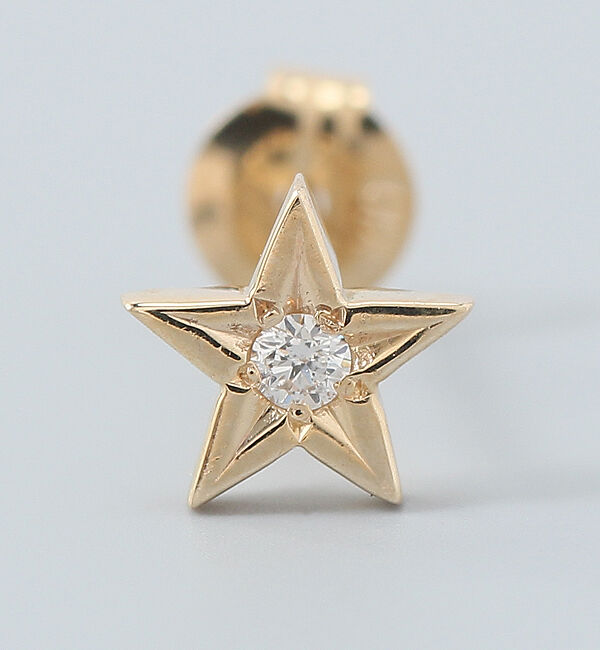 JUPITER「【K10】ダイヤモンドスターピアス /片耳」|ピアス|