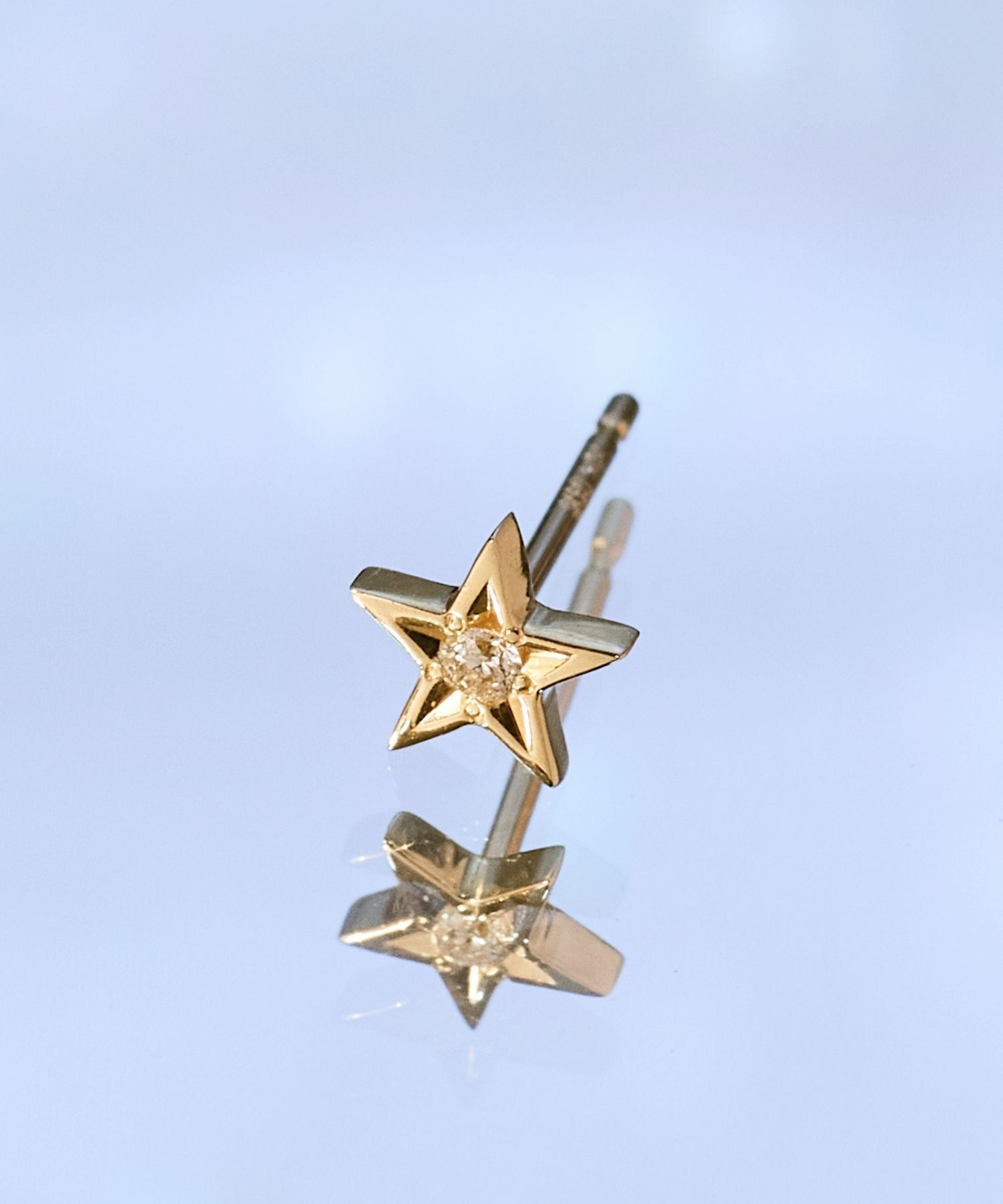 JUPITER「【K10】ダイヤモンドスターピアス /片耳」|ピアス|