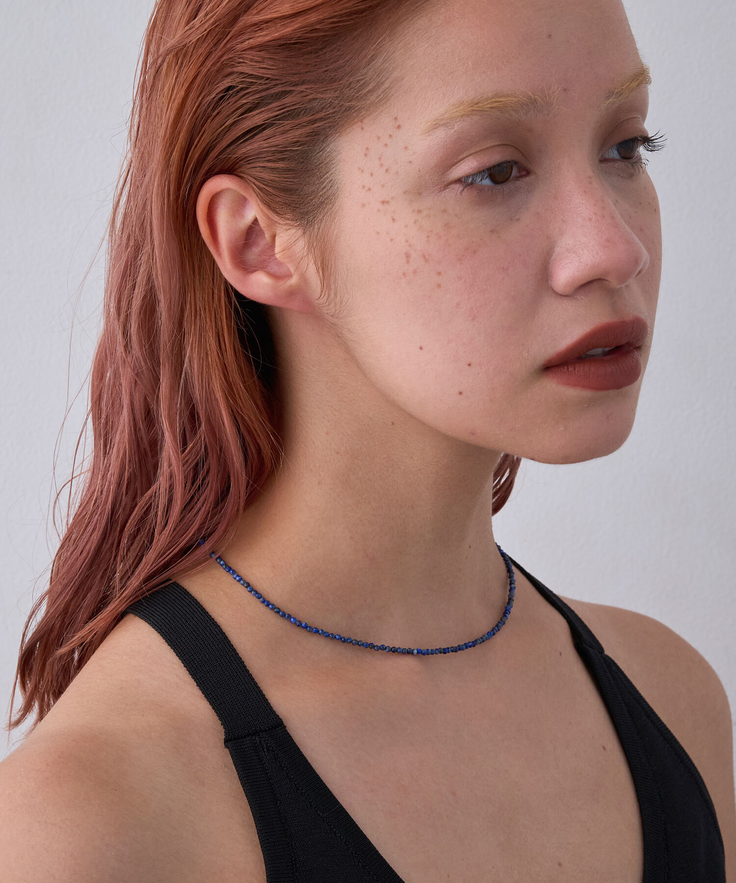 JUPITER「天然石ビーズネックレス/金属アレルギー対応/ニッケルフリー　ラピスラズリ」|ネックレス|