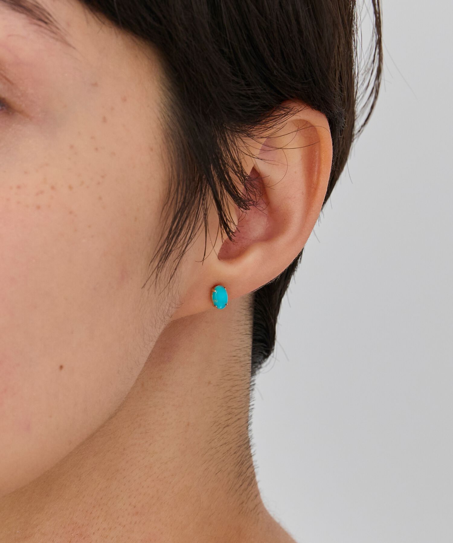 JUPITER「【K10】シャーベットカラー天然石ピアス/ターコイズ/片耳/ユニセックス」|ピアス|