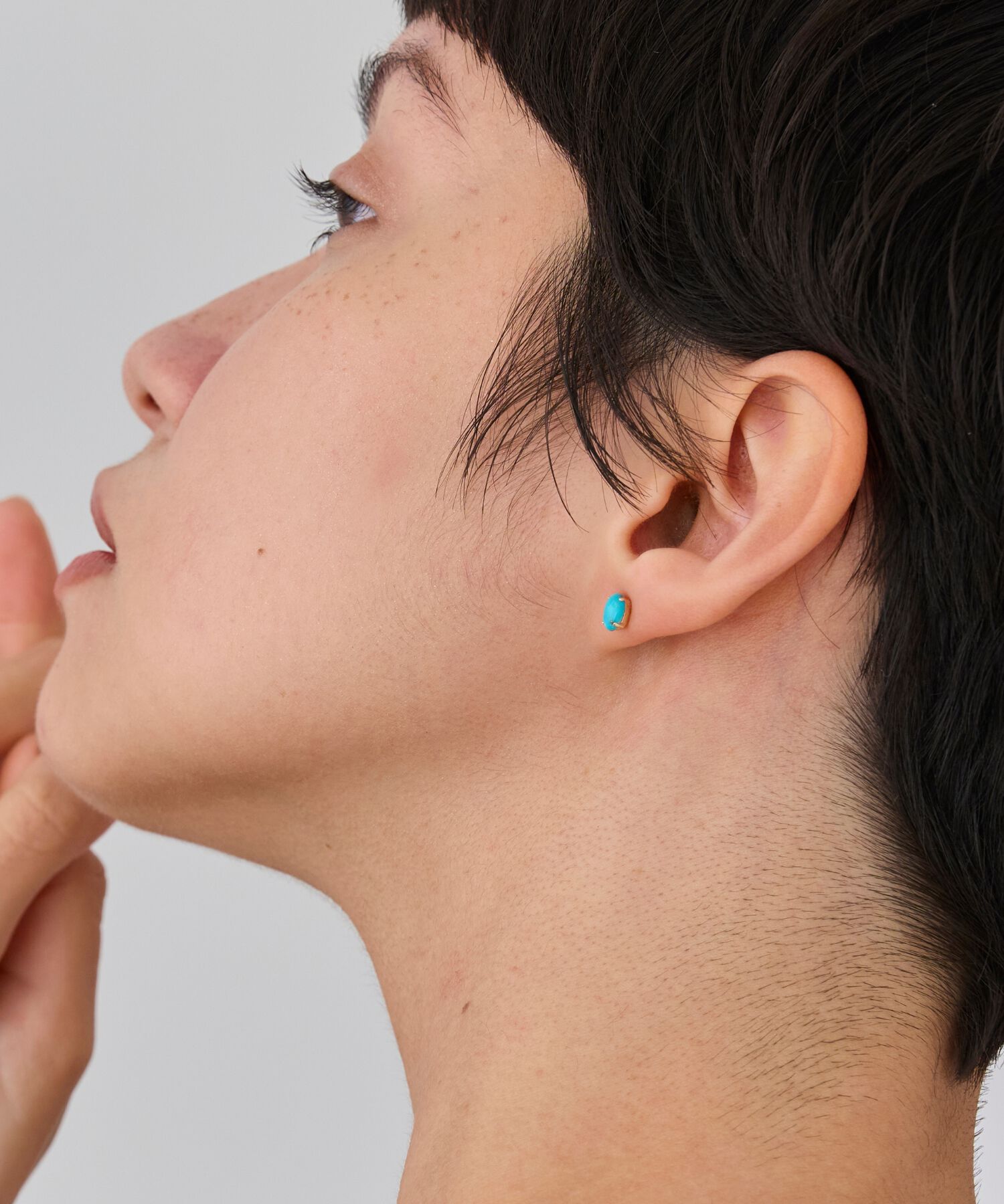 JUPITER「【K10】シャーベットカラー天然石ピアス/ターコイズ/片耳/ユニセックス」|ピアス|