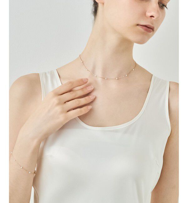 ete「[ミストピンク] K10MPG パール ネックレス」|ネックレス|