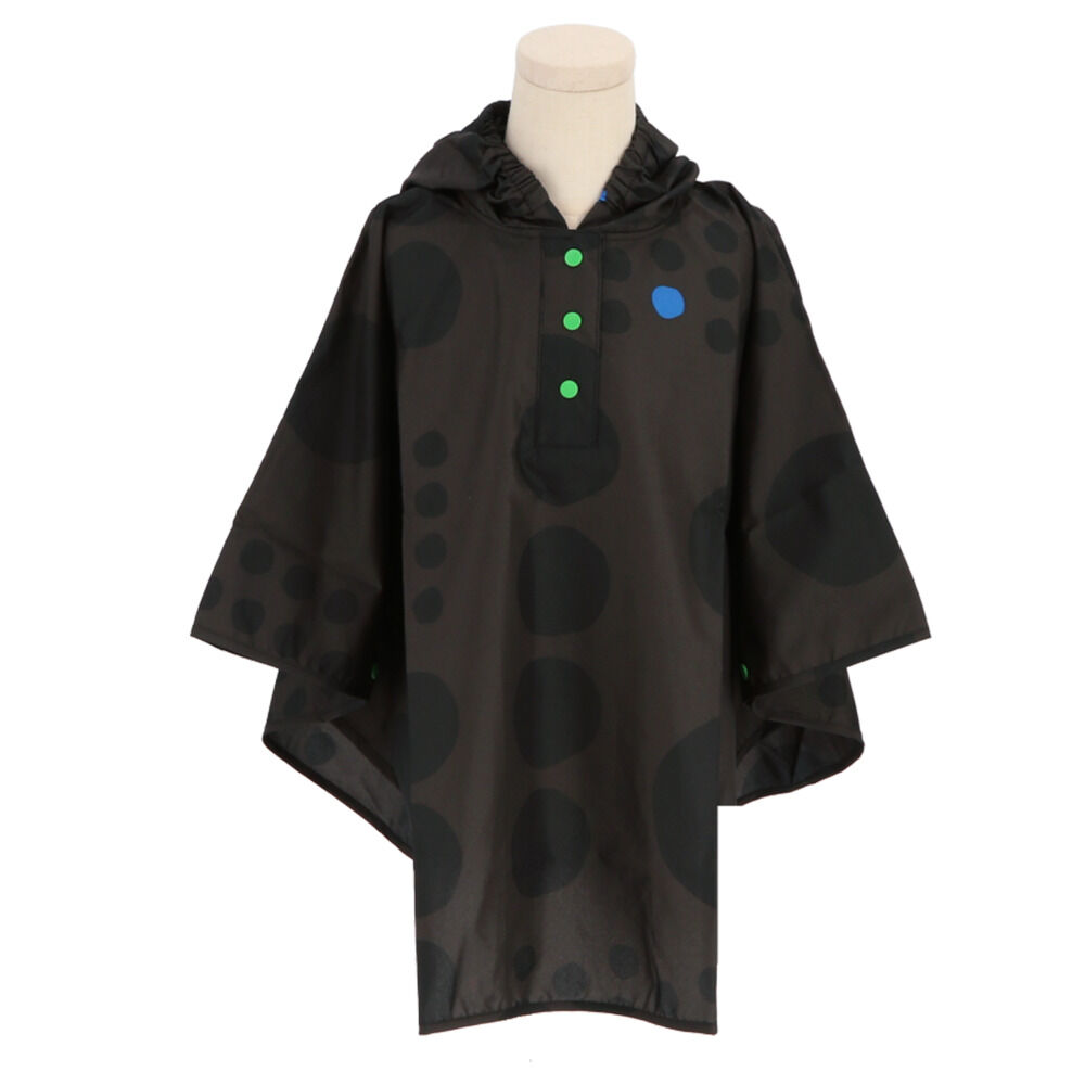 BACKYARD FAMILY「キッズ レイン コート ポンチョ 通販 レインポンチョ カッパ 雨具 サイズ S 80 90」|その他ベビー用品|ブラック1