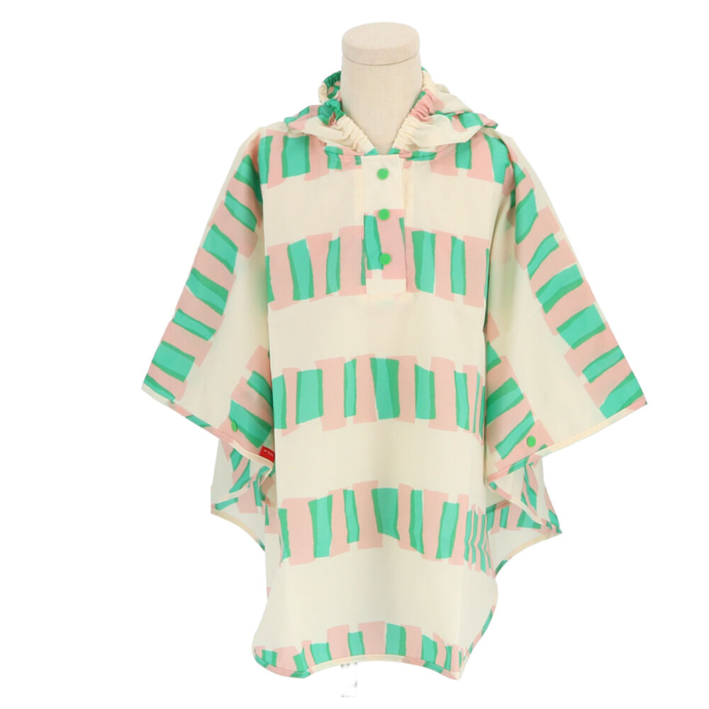 BACKYARD FAMILY「キッズ レイン コート ポンチョ 通販 レインポンチョ カッパ 雨具 サイズ S 80 90」|その他ベビー用品|ピンク1