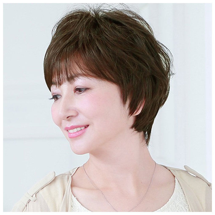 BACKYARD FAMILY「プリシラ ウィッグ 通販 ショート 帽子 フルウィッグ 耐熱 黒髪 可愛い 着脱簡単 女性 ボブ」|ヘアスタイリング|