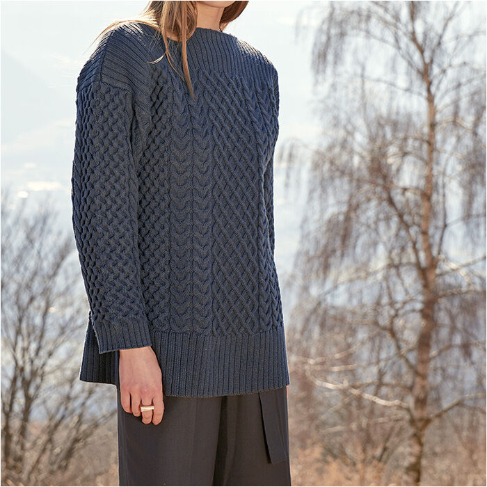 BACKYARD FAMILY「MIND マインド ケーブルニット セーター レディース 長袖 通販 プルオーバー 重ね着」|ニット・セーター|