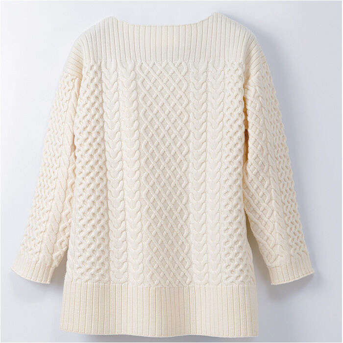 BACKYARD FAMILY「MIND マインド ケーブルニット セーター レディース 長袖 通販 プルオーバー 重ね着」|ニット・セーター|