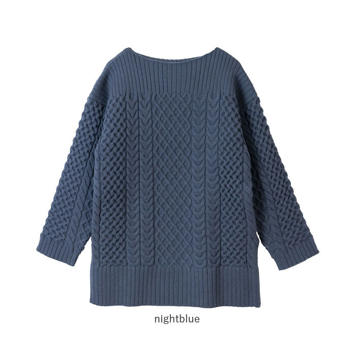 BACKYARD FAMILY「MIND マインド ケーブルニット セーター レディース 長袖 通販 プルオーバー 重ね着」|ニット・セーター|