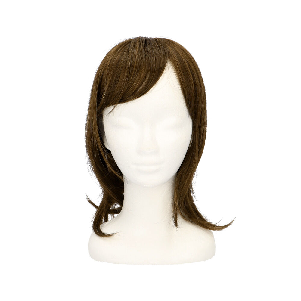 BACKYARD FAMILY「プリシラ ウィッグ 部分ウィッグ 通販 ヘアピース 自然 ハーフウィッグ ミディアム ストレート」|ヘアスタイリング|ブラウン4