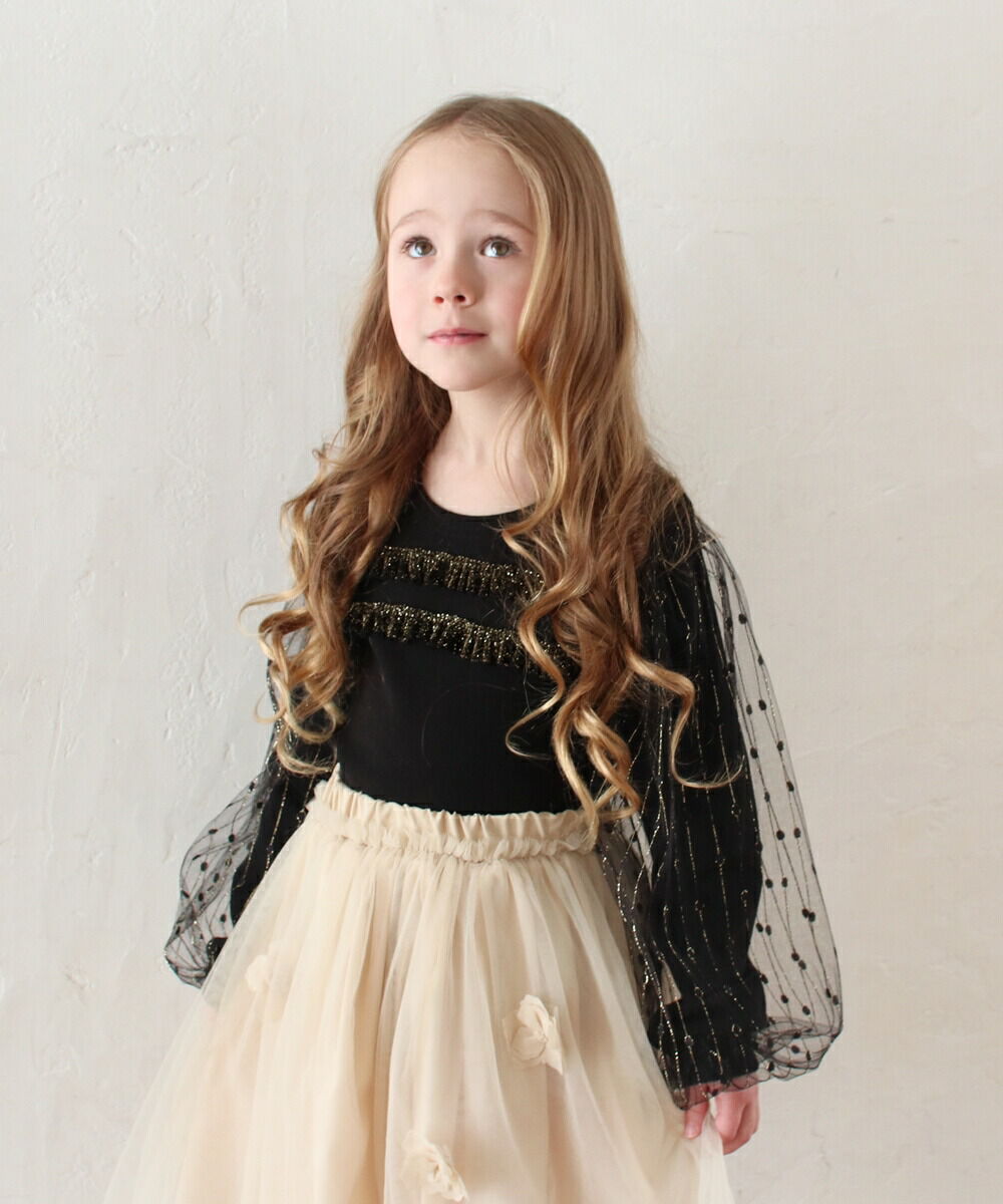 BACKYARD FAMILY「女の子 キッズ 長袖 Tシャツ 通販 ロンT 13252002 長袖Tシャツ カットソー チュール」|その他|