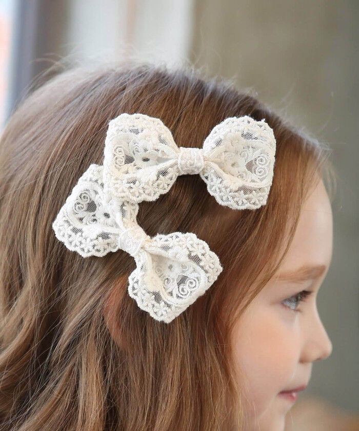 BACKYARD FAMILY「Rora ヘアクリップ キッズ 2個セット 通販 ライリー 髪飾り 髪留め リボン 大きめ レース」|その他|