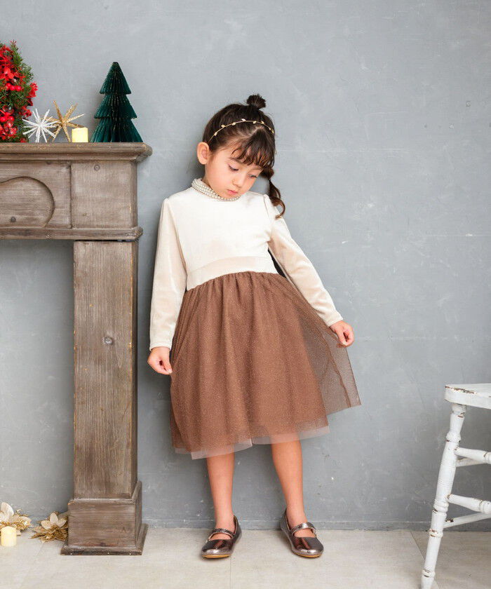 BACKYARD FAMILY「Rora ワンピース 通販 セリーナ ドッキングワンピース 子供服 ワンピ 長袖」|その他|