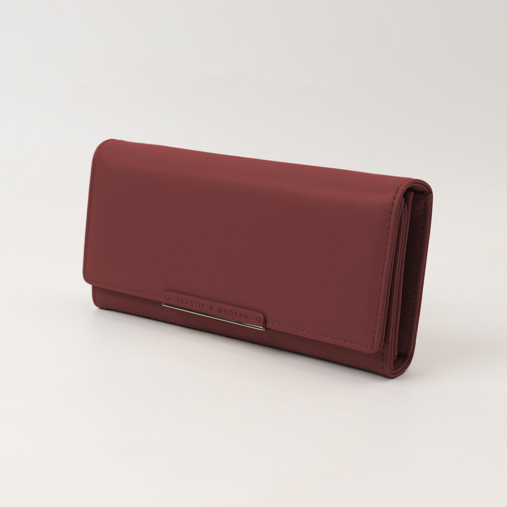 BACKYARD FAMILY「長財布 レディース 通販 三つ折り財布 大容量 おしゃれ 上品 カード入れ 小銭入れ ウォレット」|財布|レッド1