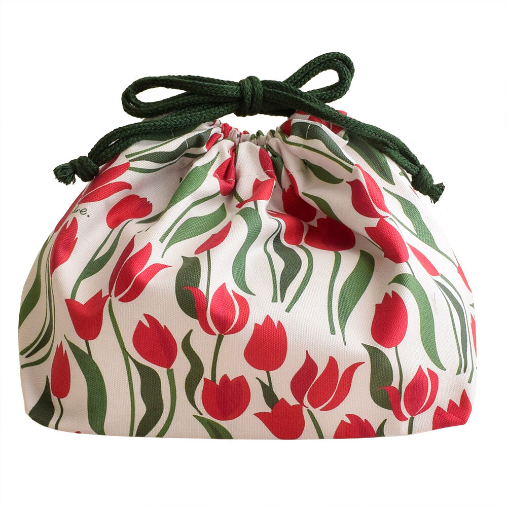 BACKYARD FAMILY「ランチ巾着 バッグ 保冷 通販 日本製 Plune 弁当袋 ランチバッグ お弁当入れ お弁当袋」|食器・キッチングッズ|レッド2